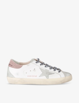 GOLDEN GOOSE: Women's Superstar 11868 star-embroidered leather low-top trainers