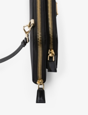 Shop Prada Re-nylon Mini Recycled-nylon And Leather Shoulder Bag In Black