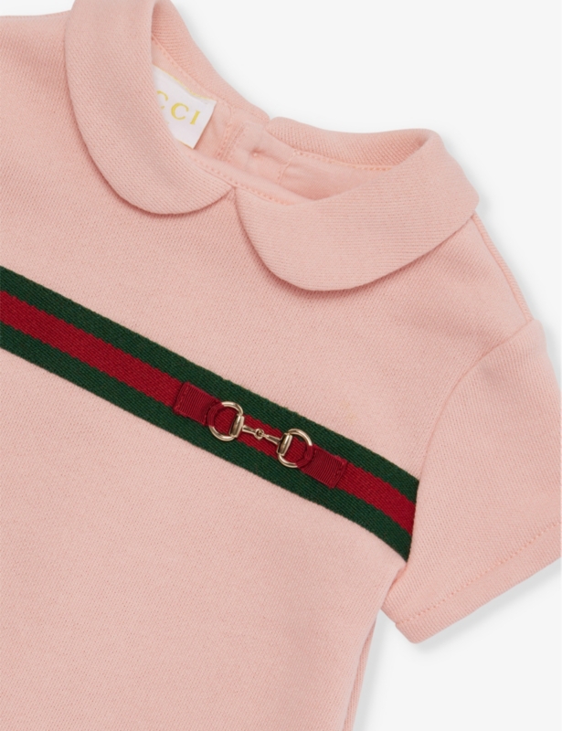 Branded short-sleeved cotton-jersey dress 6 months - 3 years