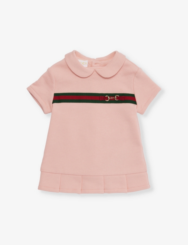Branded short-sleeved cotton-jersey dress 6 months - 3 years
