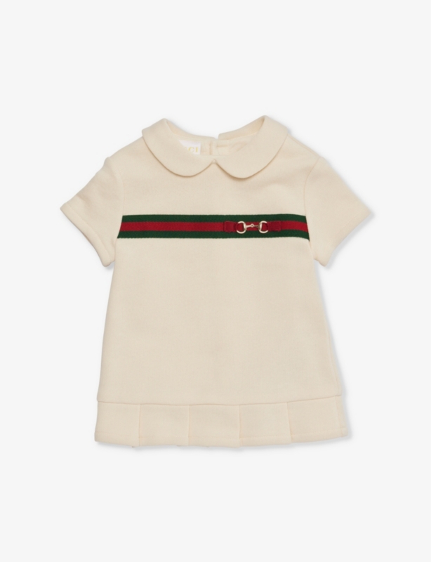 Branded short-sleeved cotton-jersey dress 6 months - 3 years