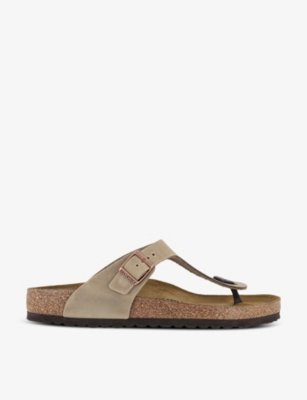 BIRKENSTOCK: Gizeh toe-post flat leather sandals