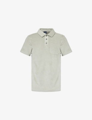 BARBOUR: Towelling cotton polo shirt