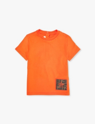 FENDI: Brand-appliqué round-neck cotton-jersey T-shirt 6-24 months