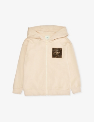 FENDI: Branded cotton-jersey hoody