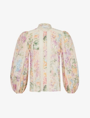 ZIMMERMANN: Halliday floral-print cotton shirt