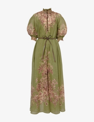 ZIMMERMANN: Ottie floral-print ramie maxi dress