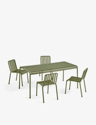 HAY: Palissade powder-coated steel table and chair set