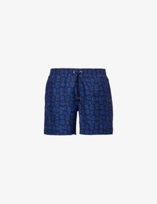 SUNSPEL: Floral-print regular-fit  recycled-polyester swim shorts