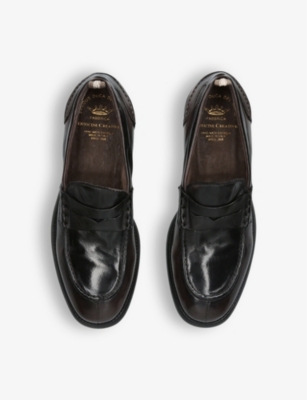OFFICINE CREATIVE: Chronicle leather penny loafers