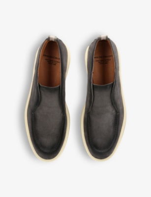 OFFICINE CREATIVE: Bones slip-on suede boots