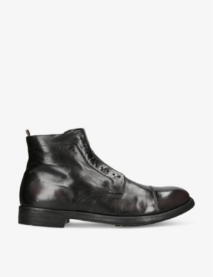 OFFICINE CREATIVE: Hive no-lace leather ankle boots