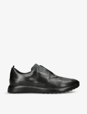 OFFICINE CREATIVE: Race leather low-top trainers