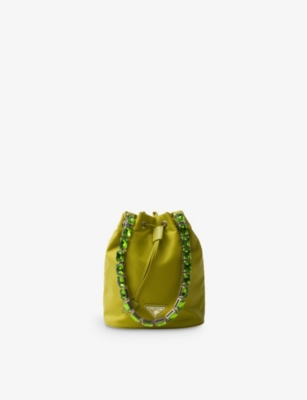 PRADA: Re-Nylon jeweled nylon and leather mini bag
