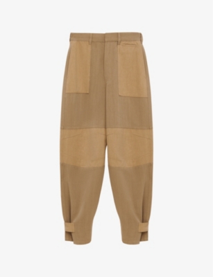 Shop Loewe Women's Havana X Paula's Ibiza Patchwork Woven Cargo Trousers