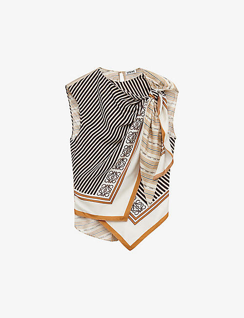 LOEWE: Loewe x Paula's Ibiza patterned silk top