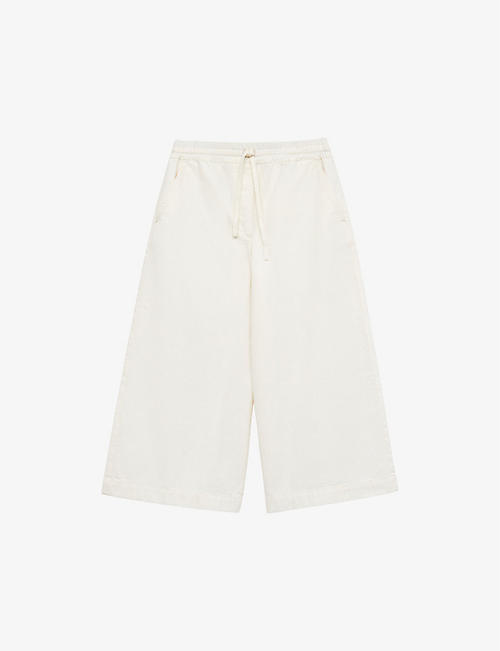 LOEWE: Loewe x Paula's Ibiza cropped wide-leg mid-rise cotton-blend trousers