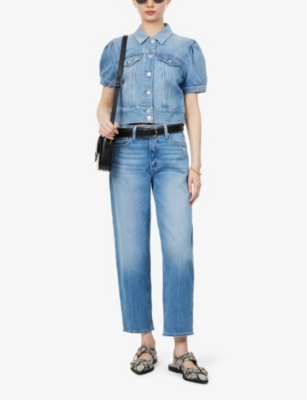 PAIGE: Alexis barrel-leg high-rise jeans