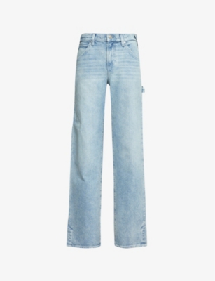 PAIGE: Rion Carpenter straight-leg mid-rise stretch-denim jeans