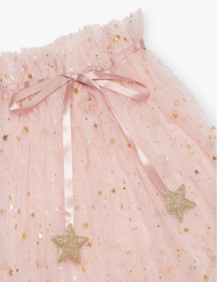 MIMI & LULA: Shooting Star star-embellished tulle cape