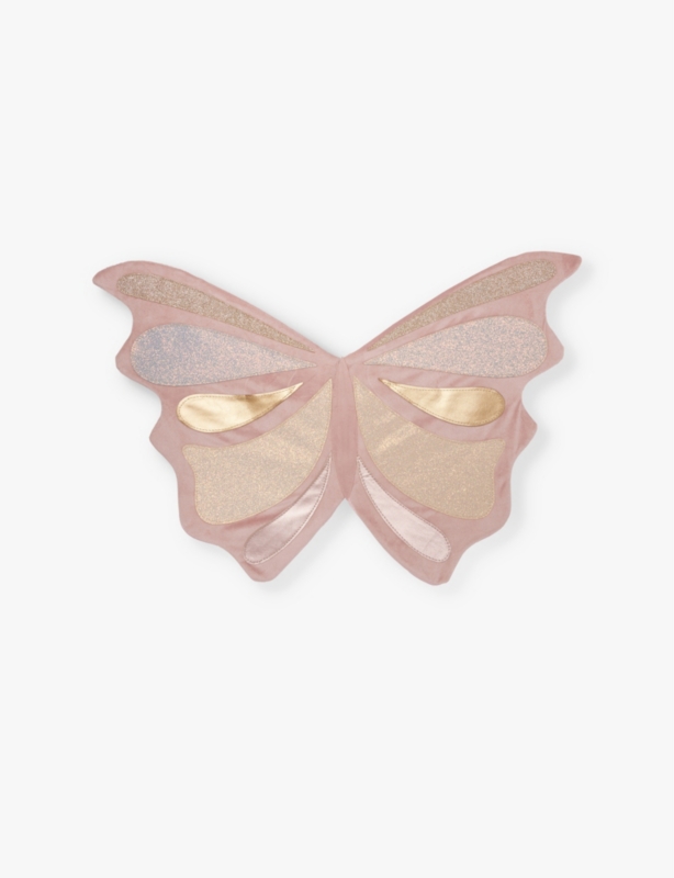 Emmelina glitter-embellished velvet fairy wings