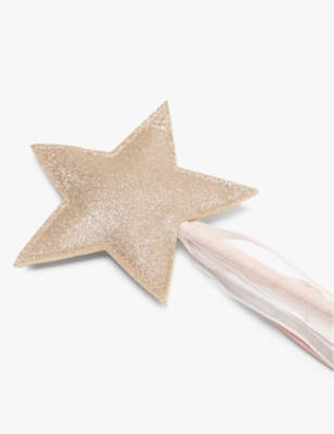 MIMI & LULA: Pretty star glitter-embellished fabric fairy wand
