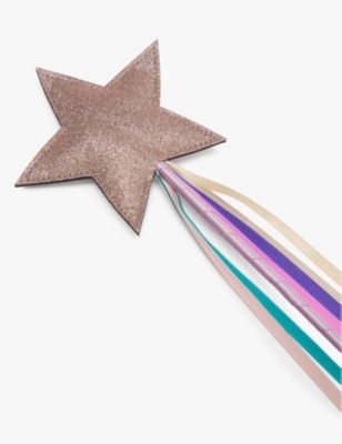 MIMI & LULA: Rainbow Star glitter-embellished fabric fairy wand