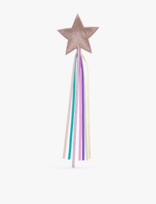 MIMI & LULA: Rainbow Star glitter-embellished fabric fairy wand