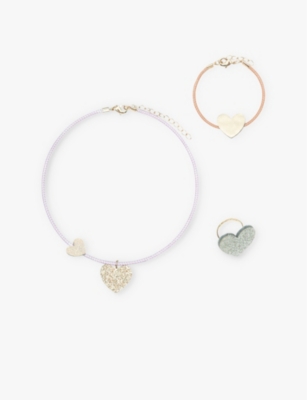 MIMI & LULA: Heart pack of three jewellery set