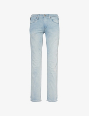 PAIGE: Federal straight-leg mid-rise jeans