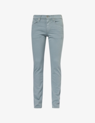 PAIGE: Federal brand-patch straight-leg mid-rise stretch-woven jeans