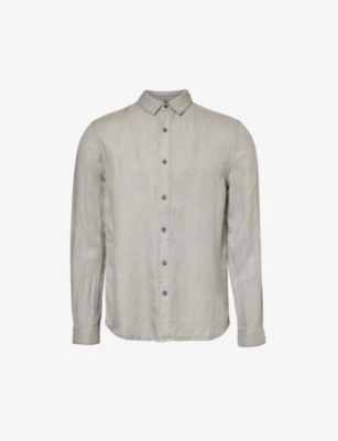 Shop Paige Men's Vintage Summer Rain Peters Linen-blend Shirt