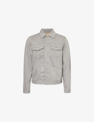 PAIGE: Scout patch-pocket denim-blend jacket