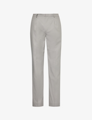PAIGE: Shultz straight-leg mid-rise cotton-blend trousers