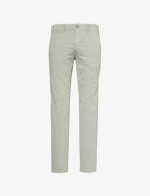 PAIGE: Danford slim-leg mid-rise stretch-cotton trousers