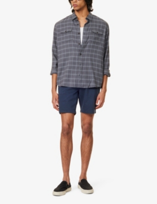 PAIGE: Thompson mid-rise stretch-denim blend shorts