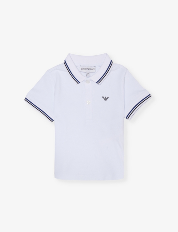 Logo-embossed short-sleeve stretch-cotton piqué polo shirt 9-18 months