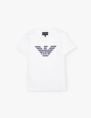 EMPORIO ARMANI: Eagle logo-print cotton-jersey T-shirt 4-16 years
