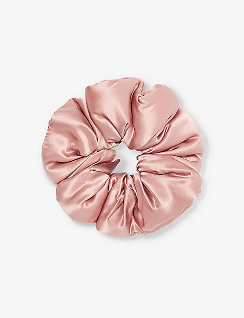DROWSY SLEEP CO: Drowsy Big logo-embellished silk scrunchie