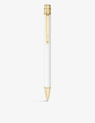 CARTIER: Santos de Cartier small lacquered and gold-tone metal ballpoint pen