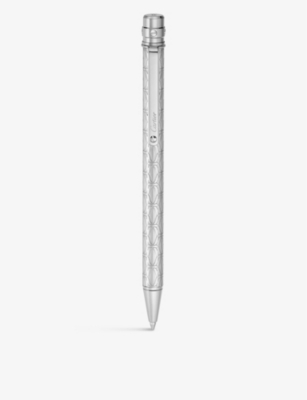 CARTIER: Santos de Cartier graphic-engraved palladium-finish metal ballpoint pen