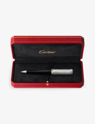 CARTIER: Santos-Dumont brushed-metal ballpoint pen