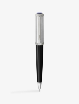 CARTIER: Santos-Dumont brushed-metal ballpoint pen