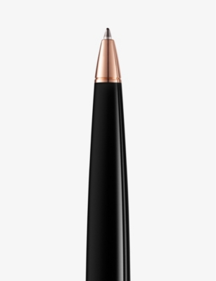 CARTIER: Santos Dumont de Cartier Rose-Gold Black Composite Ballpoint Pen