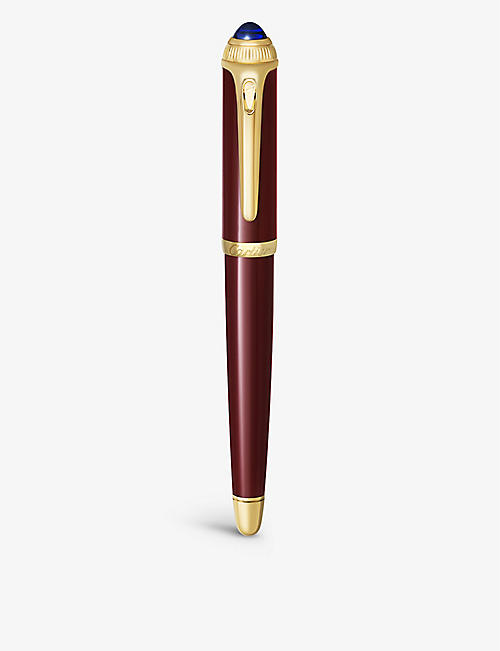 CARTIER: R de Cartier brand-engraved gold-tone composite rollerball pen