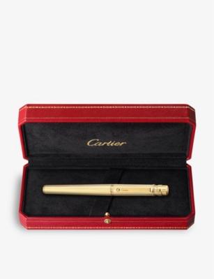 CARTIER: Santos de Cartier small gold-tone metal rollerball pen