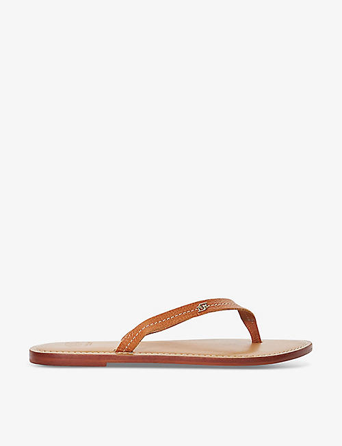 DUNE: Layzee toe-post leather sandals