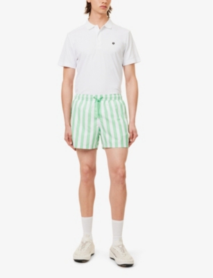 Shop Bjorn Borg Men's Bb Sunny Stripe 2 Striped Drawstring-waist Recycled-polyester Swim Shorts
