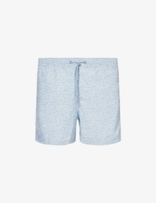 Shop Bjorn Borg Men's Bb Funky Big 1 Abstract-print Recycled-polyester Swim Shorts