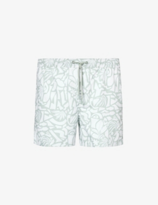 Shop Bjorn Borg Men's Bb Vacay Big 1 Abstract-print Recycled-polyester Swim Shorts
